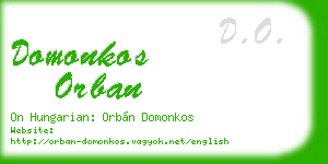 domonkos orban business card
