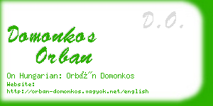 domonkos orban business card